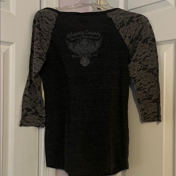 Harley Davidson Atlantic City half sleeve shirt scoop neck - Size S - Picture 6 of 6